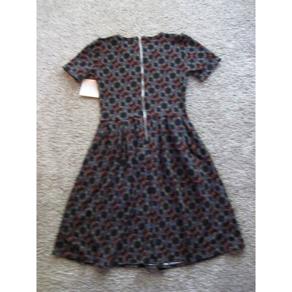 New LuLaRoe Amelia Knee length Dress womans Small Black Butterfly with Pockets! - Picture 4 of 5